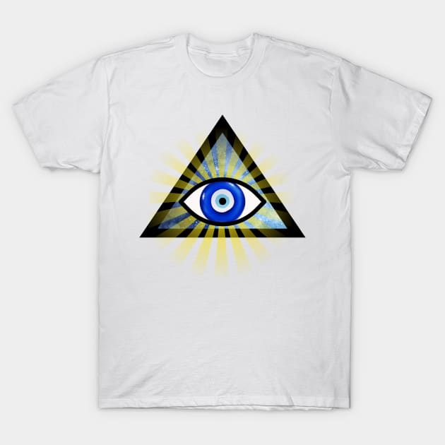 Evil Eye Protection - All Seeing Eye T-Shirt by PurplePeacock